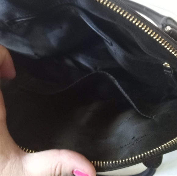 Kate Spade Payton Medium Dome Satchel Handbag Women's Bag Heart Black Leather - Picture 5 of 8